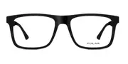 Polar 495 With Clip-On 76 Men's Glasses Black Size 54 - Private Health Rebate - Blue Light Block Available