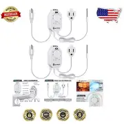 4.9FT Grounded Thermostat Outlet - Safe Temperature Control for Heaters & Fans
