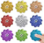 9 Pack Fidget Spinners – Glitter Sand Fidget Toys, Sparkling Sensory Toy for Kids & Adults, Smooth Spin, Anxiety & Stress Relief, Fun Party Favors & Gift Idea