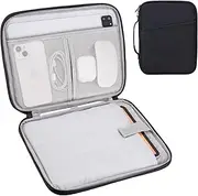 Cayeelu 9-11 Inch iPad Organizer Carrying Case, Padded Protective Travel Tablet Sleeve Bag for iPad Pro 11 (2022-2018), iPad 10.9 (10th Gen), iPad Air (5/4th Gen), Galaxy Tab A8/A7/S8/S7 (Black-11)