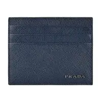 在飛比找momo購物網優惠-【PRADA 普拉達】PRADA 字母LOGO防刮牛皮6卡卡