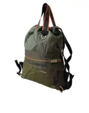 Dolce & Gabbana Military Green Patchwork Rucksack Backpack Bag - RRP 2041.2 USD