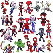 Spiderman and His Amazing Friends Wall Decals Stickers Peel and Stick Cartoon Wall Decals for Boys Room Removable Wall Art Mural Decor for Baby Girls Kids Nursery Bedroom