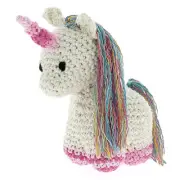 UNICORN NORA-Hoooked DIY Amigurumi Crochet Kit-Eco Barbante Cotton Yarn & Hook