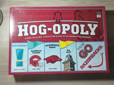 Hog-Opoly Board Game, University of Arkansas Razorbacks Hogs, New Sealed Package