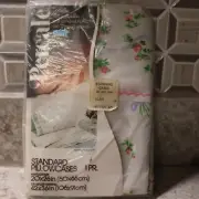 Vintage Percale Rose Pink 2 Standard Pillow Cases Made in USA