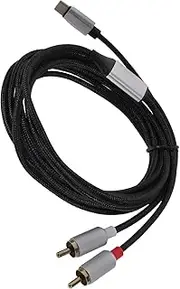 SECFOU USB C to Rca Audio Cable Y Splitter Converter Microphone Wire for Car Amplifier Sound Lightweight Compact Enhances Audio Experience with Great Sound