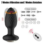 Rotation Anal Plug Vibrator Butt Plug Dildo Prostate Vibrating Massager Sex Toy