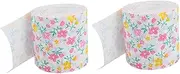 Practical Home Tissue 2 Rolls of Restroom Tissue Printed Roll Paper Luxury Patterns
