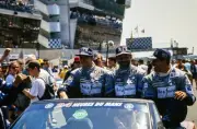 Franck Lagorce Henri Pescarolo and Alain Ferte on the drivers para- Old Photo