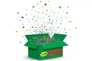 Mystery Crayola Box Sketchbook Markers Crayons Paints Set Kids Drawing Play Draw
