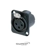 Neutrik NC3FD-LX-BAG Female XLR Panel Mount Connector