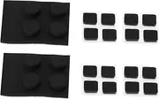 OTOTEC 2set Screw Hole Rubber Dust Cover Plug Console Front Back Screw Rubber Feet Cover Compatible with Nintendo New 3DS XL LL Black