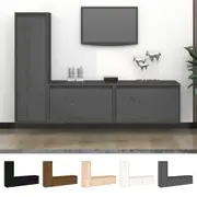 3x Solid Wood Pine TV Cabinets TV Stand Unit HiFi Cabinet Multi Colours vidaXL