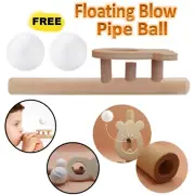 Blowing Floating Ball Toy Wooden Games Floating Blow Pipe Balls Kids Game Toys