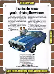 Metal Sign - 1973 AMC Javelin AMX- 10x14 inches