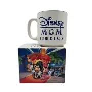 Vintage 1987 Walt Disney MGM Studios Mickey & Minnie Ceramic Coffee Cup With Box