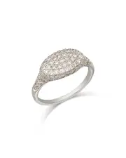 Bloomingdale's Fine Collection Diamond Pave Pinky Ring in 14K White Gold, 0.60 ct. t. w.
