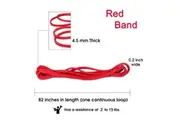 5Packs Resistance Band 0.64cm Red (2-15lb) Exercise Stretching