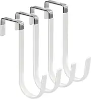 over the Door Hooks, 4 Pack Hangers Hooks with Rubber Prevent Scratches