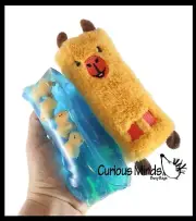 Set of 2 Capybara Water Wigglers - Jumbo Reversible Plush Capybara Animal Water