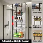 Over Door Storage Basket Hanging Caddy Rack Shelf 5 Tiers Holder Bath Kitchen