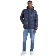 Replay Mens Puffer Micro Ripstop Jacket Quilted Brown