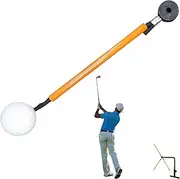 Golf Swing Trainer Ball - Golf Swing Trainer Ball On Rope | Grip Speed Practice Alignment Band Equipment Corrector for Hitting Path Backyard Fitness Posture Correction Putting