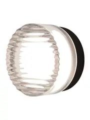 Cape 1 Light Sawtooth Exterior Wall Sconce in Black