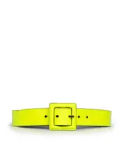 Neon Yellow Patent Belt