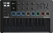 Arturia Minilab 3 Deep Black, 25 Note Velocity-Sensitive Slim Keyboard, USB-C, Built-In Arpeggiator, Hold and Chord Modes, DAW Integration, MIDI Controller