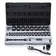 Dual Action 14242901 - Socket Set Thinwall 1/2" Drive 12-Point 29 Piece Metric Standard