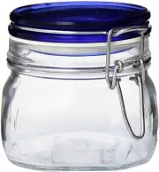 2 PACK Bormioli Rocco Fido 25 1/4 OZ Canning Jar with Blue Lid