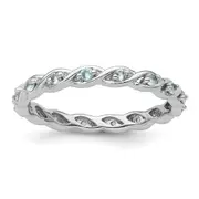 Sterling Silver Stackable Expressions Blue Topaz Ring