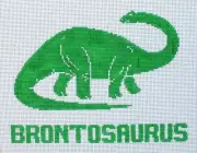Brontosaurus Dinosaur Hand Painted Needlepoint Canvas