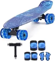 Kids Skateboard Sets for Beginners with Protective Gear and Skate Tool