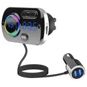 Bluetooth 5.0 Car Audio Transmitter | 20W PD Type-C & QC3.0 USB Fast Charging,