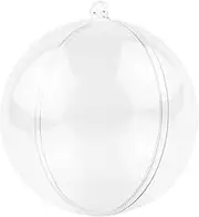 MIKAILE Clear Christmas Baubles to Fill 8 cm, Plastic Christmas Balls Transparent 3.15 Inch, DIY Christmas Decorative Ornaments (20 PCS)