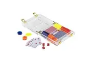 Bonnie Portable Hand-Crafted Acrylic Poker Playing Card Chips Fun Toy Game Set