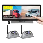 RV Wireless Backup Cameras with 10.26 inch Touch Monitor for Car Truck Traile...