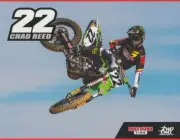 2015 Chad Reed Discount Tire Kawasaki KX 450F AMA Supercross Motocross Hero Card