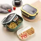 2 Layer Bento Lunch Box With Spoon Fork Microwave Food Containers for Kid