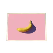 Galrie Stunning Minimal Banana Fine Art Print for Modern Decor, Wood Frame, 50 x 70cm (20 x 28inch)