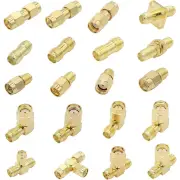 20PCS SMA Connector Type SMA Adapter 90 Degree SMA Connector SMA to RP SMA Plug SMA Coupler for FPV Antennas