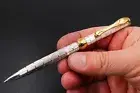 Chessboard 925 Solid Silver Ballpen Blue Parker Type Refill Handmade in Italy