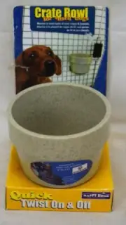Happy Home Crate Bowl For Dog Puppy Up to 25 lb NIP New In Package