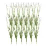 12Pcs Artificial Grass Plants, 13.8" Plastic Fake Wheat Grass Greenery, Red