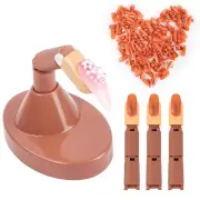 Adjustable Fake Mannequin Fingers, 3PCS Training set and 100PCS Brown Nail Tips