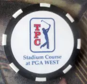 new - TPC at PGA WEST - Stadium Course - Golf Ball Marker - Poker Chip - Blk/Wht