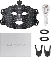 LED Face Mask Light Therapy,7 Colors LED Face Mask Light Therapy,Red Light Therapy for Face,Portable Rechargeable Red Light Therapy Mask Skin Care Device,Flexible Silicone Light Therapy Mask (Black)